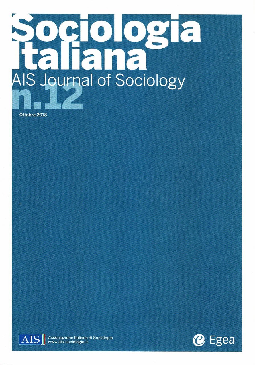 Sociologia Italiana. Ais Journal Sociology N. 12 Ottobre 2018 | Immagine principale