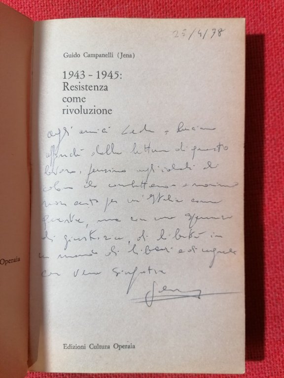 1943 1945 Resistenza come rivoluzione - Libro Guido Campanelli Jena …