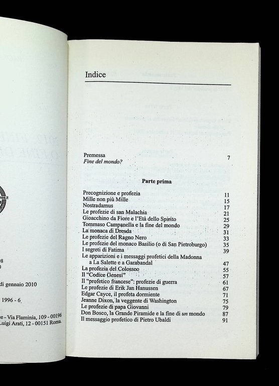 2012 Fine Del Mondo o Fine Di Un Mondo? Libro …