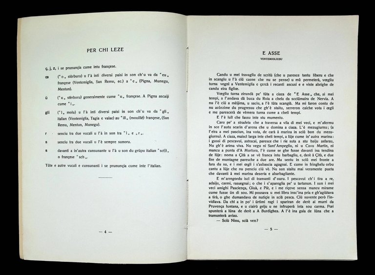 A Barma Grande Antulugia Intemelia Libru Primu Dialetti Ventimiglia Mentone …