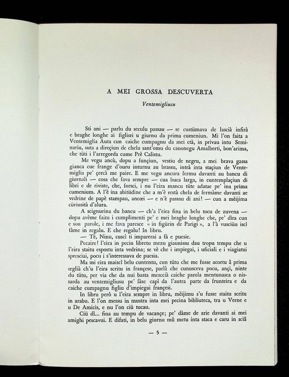 A Barma Grande Antulugia Intemelia Libru Segundu Dialetti Ventimiglia Monegasco