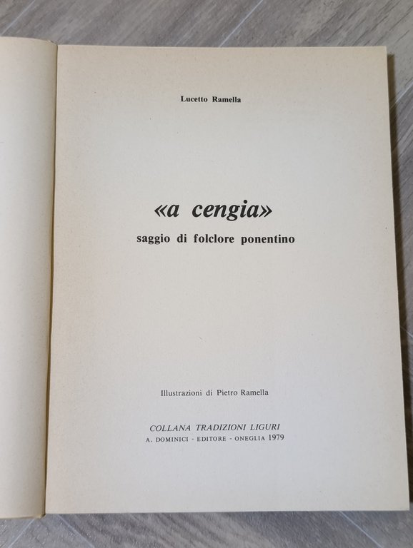 A cengia. Saggio di folclore ponentino