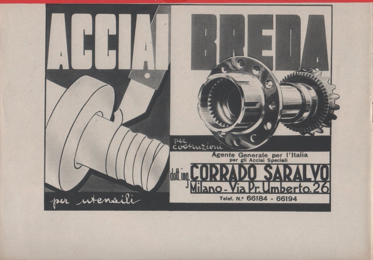 Acciai Breda. Advertising 1938 | Immagine principale