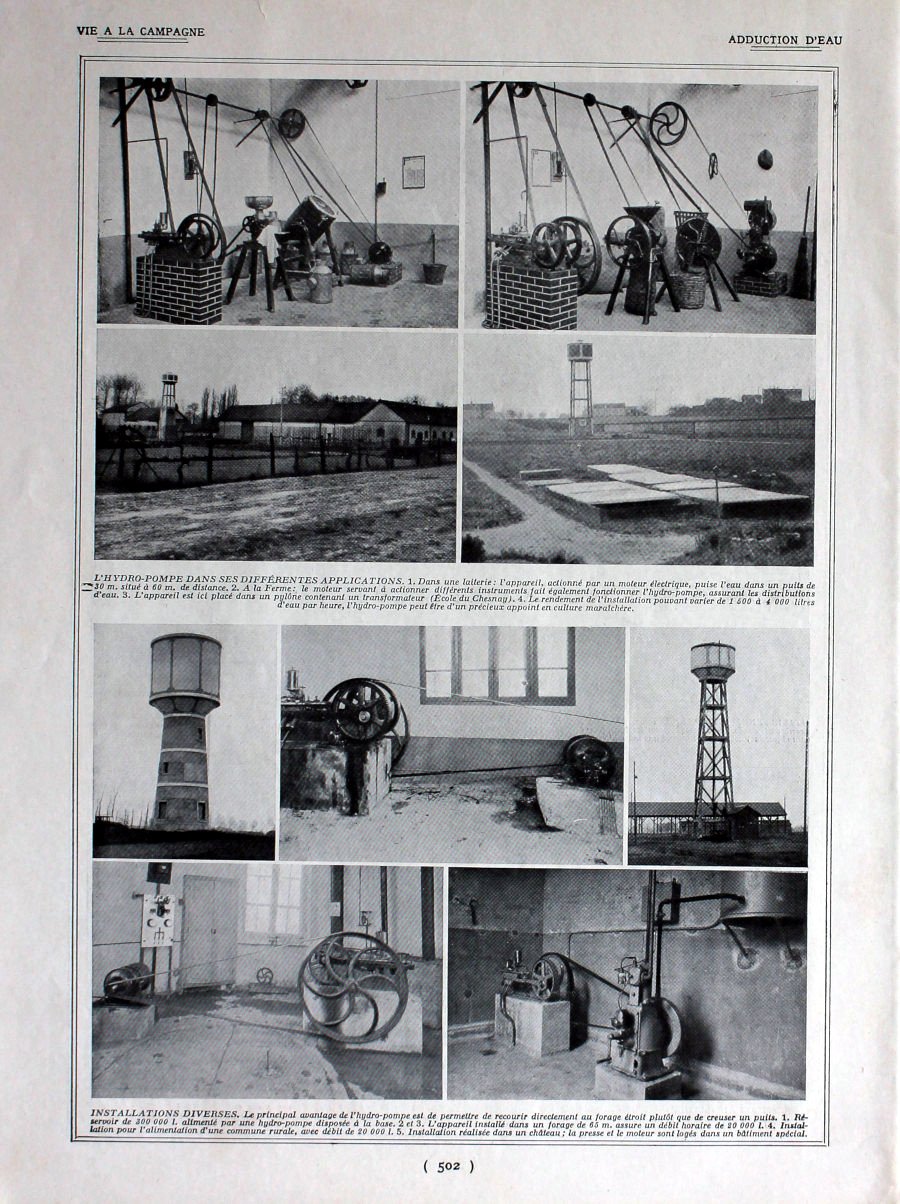 Adduction d'eau. Immagine 1926 | Immagine principale