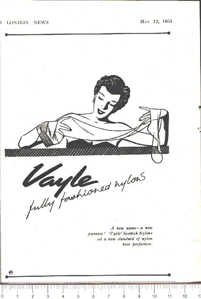 Advertising - Calze in nylon Vayle - Pubblicità 1951 | Immagine principale