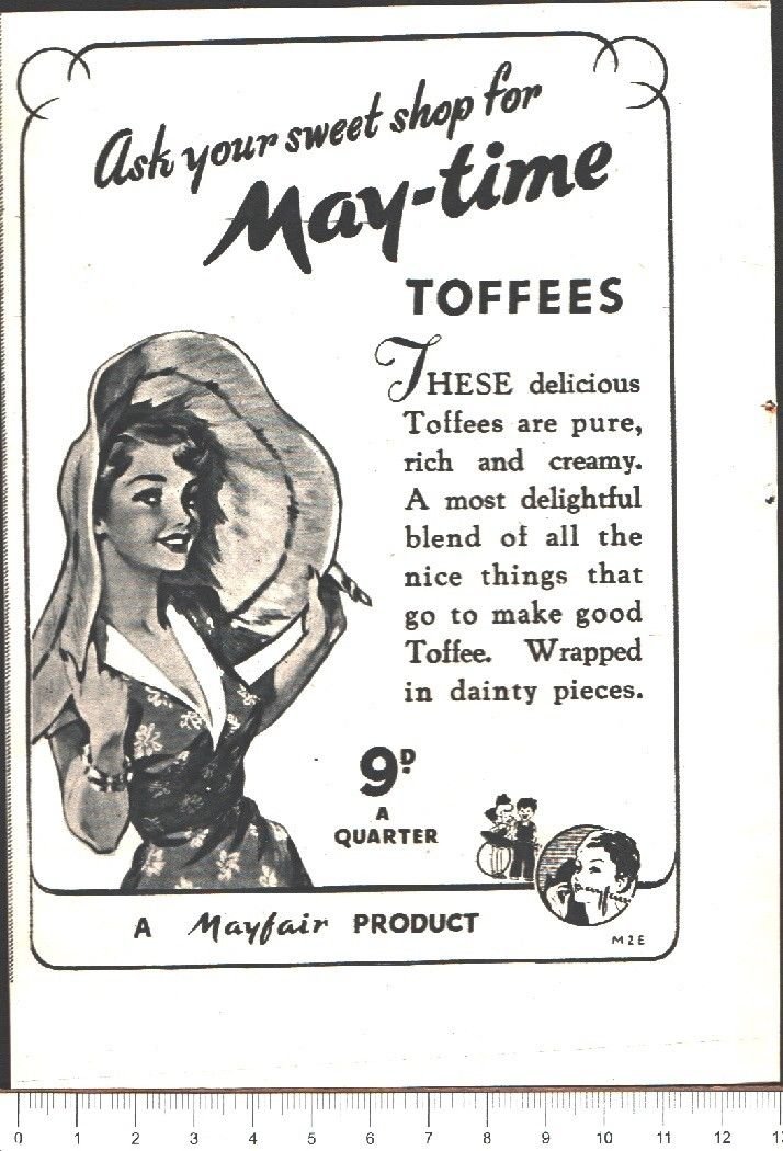 Advertising - May-time toffees - Pubblicità 1951 | Immagine principale