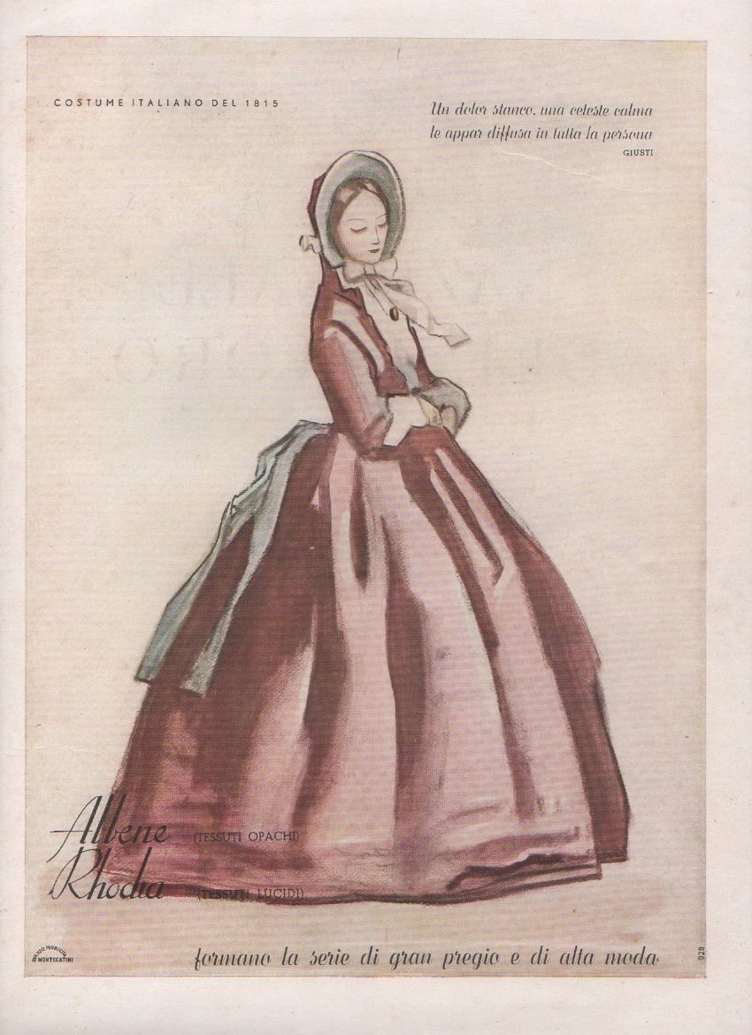Advertising - Tessuti Albene e Rhodia - Pubblicità 1944 | Immagine principale