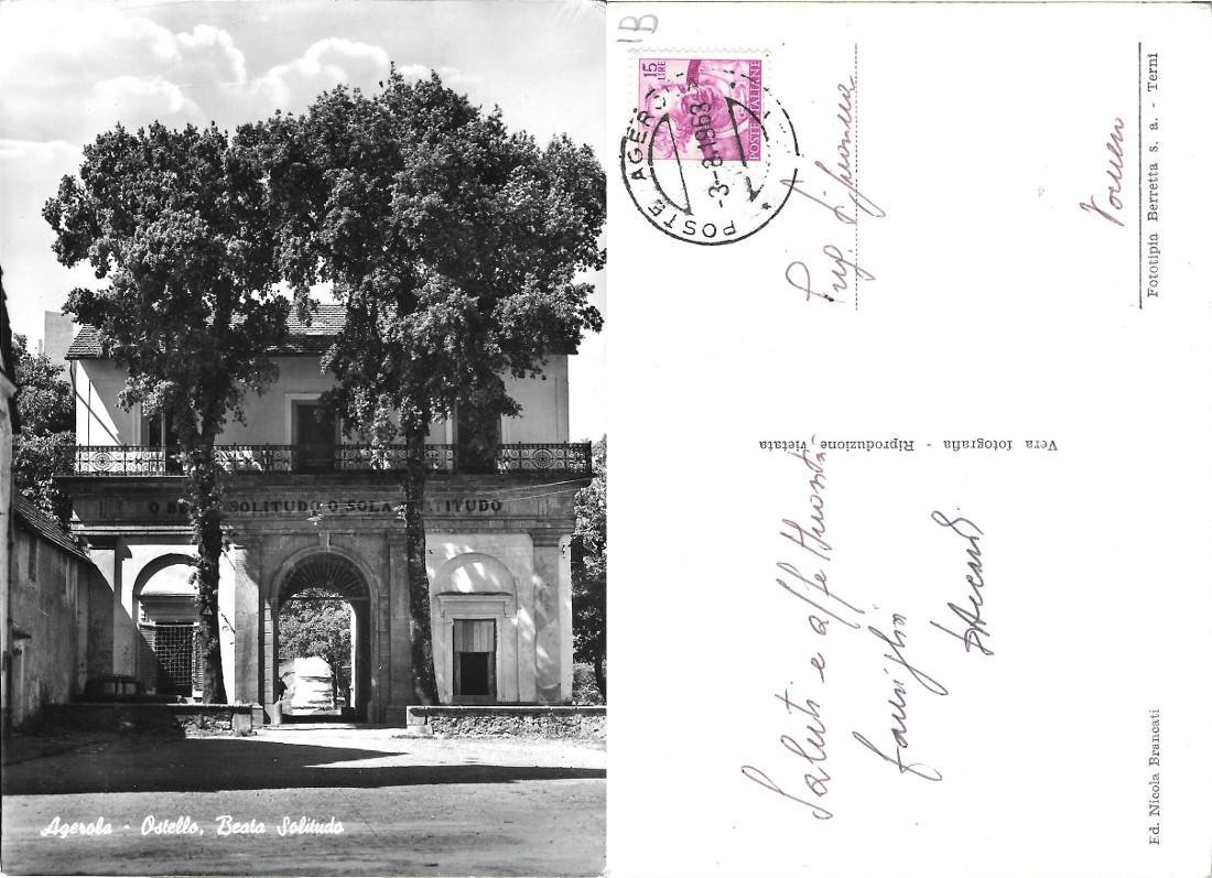 Agerola. Ostello Beata Solitudine. Viaggiata 1963 | Immagine principale