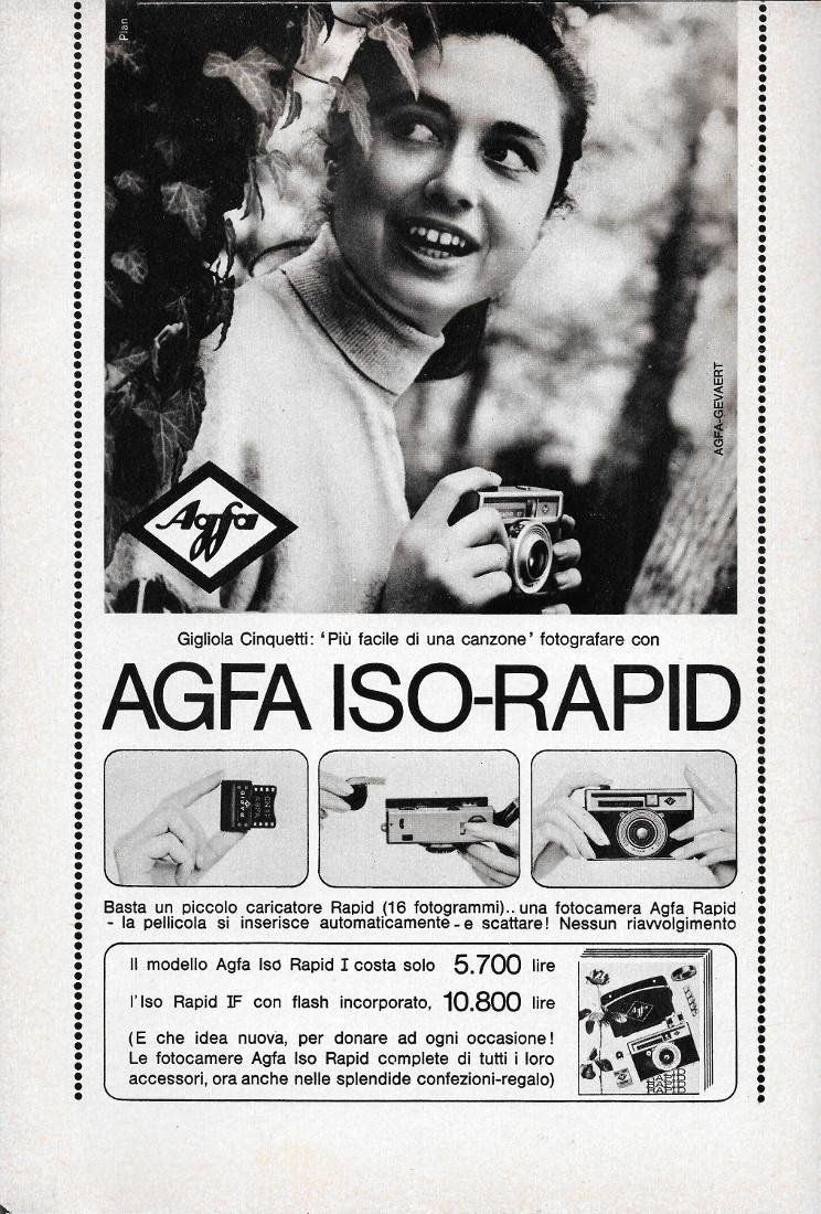 Agfa Iso-Rapid. Advertising 1965 | Immagine principale