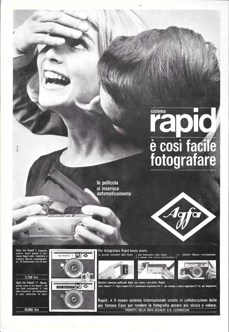 Agfa Rapid è così facile fotografare. Advertising 1964 | Immagine principale