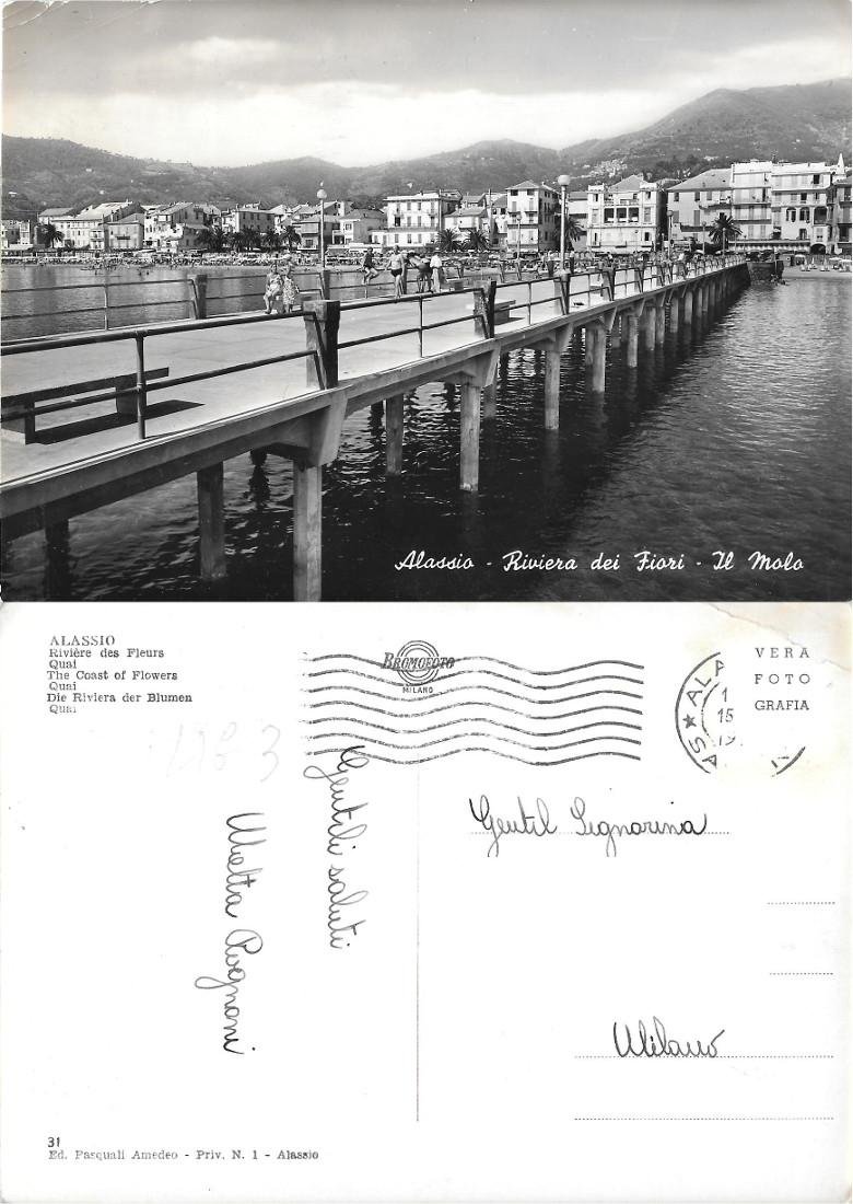 Alassio. Il molo. Viaggiata | Immagine principale