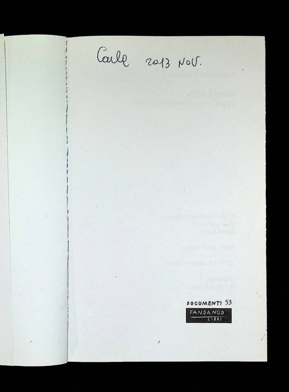 Albadorata Libro Dimitri Deliolanes 2013 Grecia Nazista Fandango 9788860443441