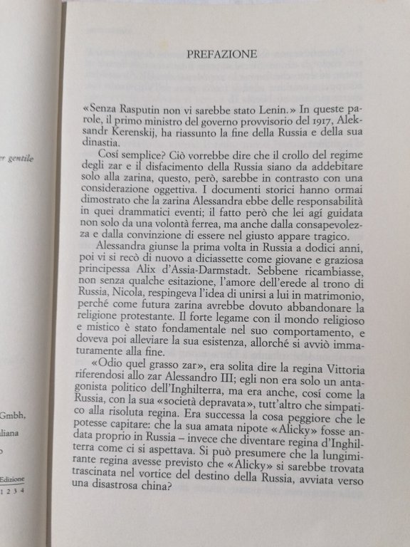 Alessandra Tragedia E Fine Dell'Ultima Zarina Libro Heresch Mursia 1995 …