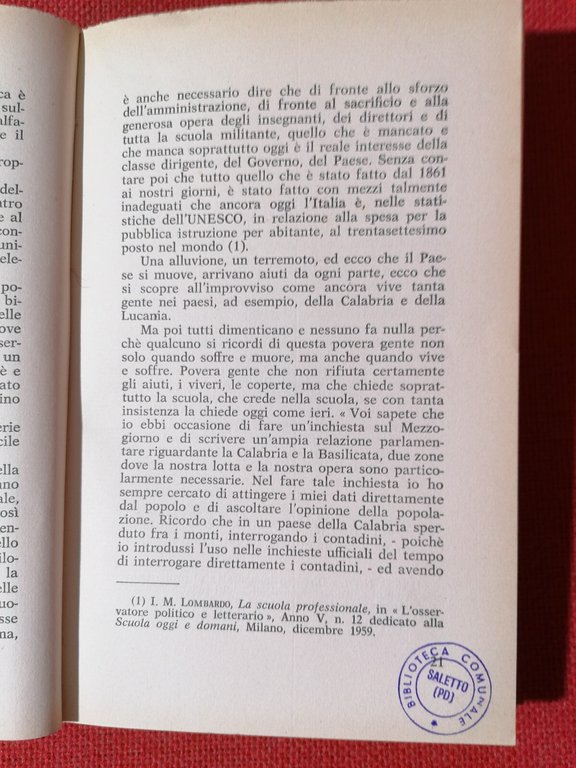 Alfabeto e analfabetismo Anna Lorenzetto Armando editore 1^ edizione 1962 …