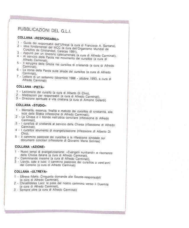 Alfredo Carminati - Lettere di un settennio 1986-1993 Libro introvabile …