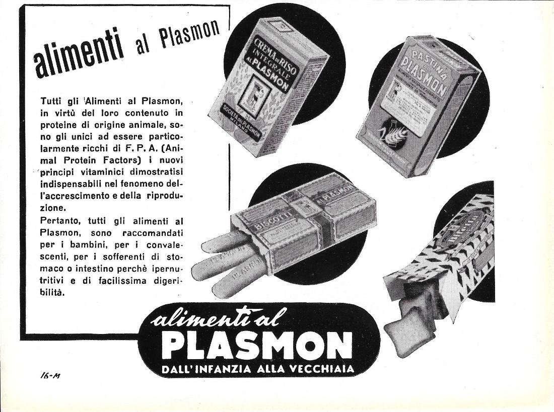 Alimenti al Plasmon dall'infanzia alla vecchiaia. Advertising 1960 | Immagine principale