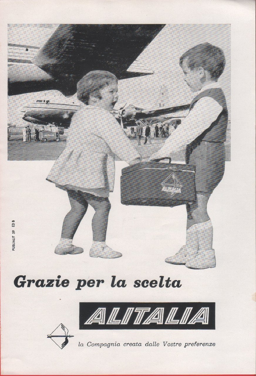 Alitalia. Grazie per la scelta. Advertising 1959 | Immagine principale