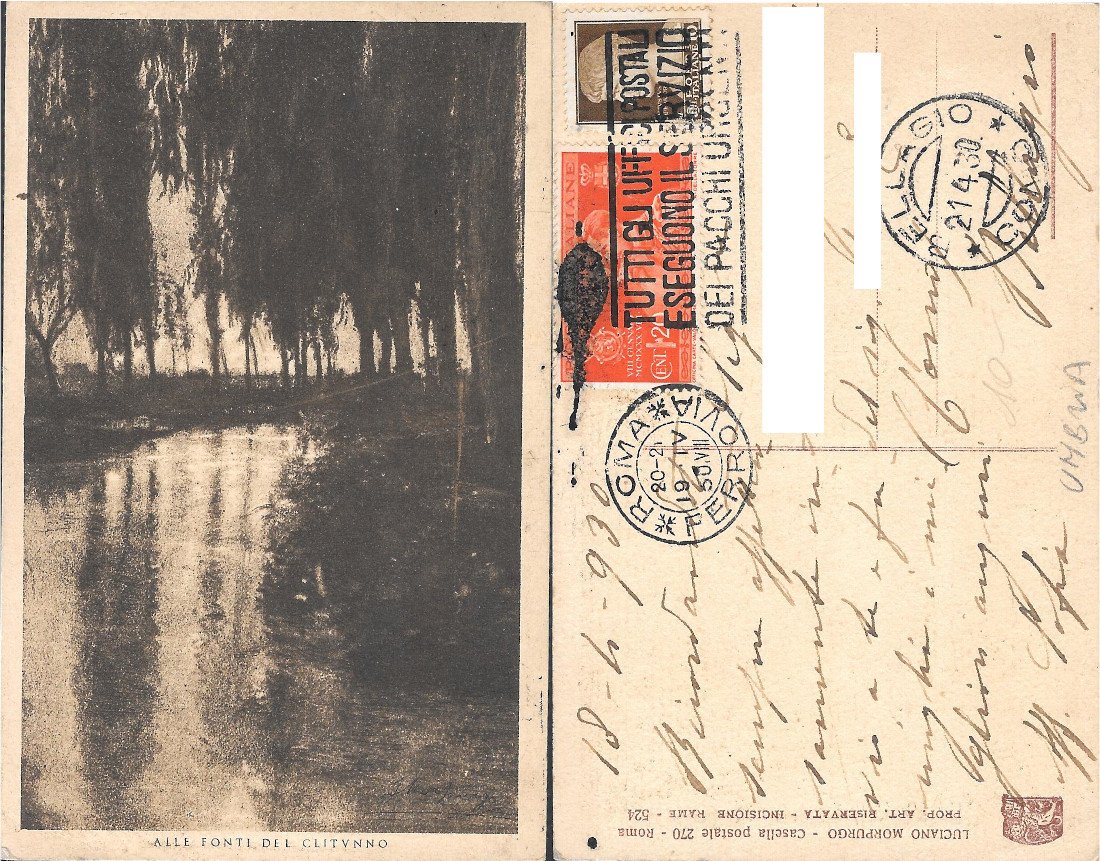 Alle Fonti del Clitunno. Viaggiata 1930 | Immagine principale