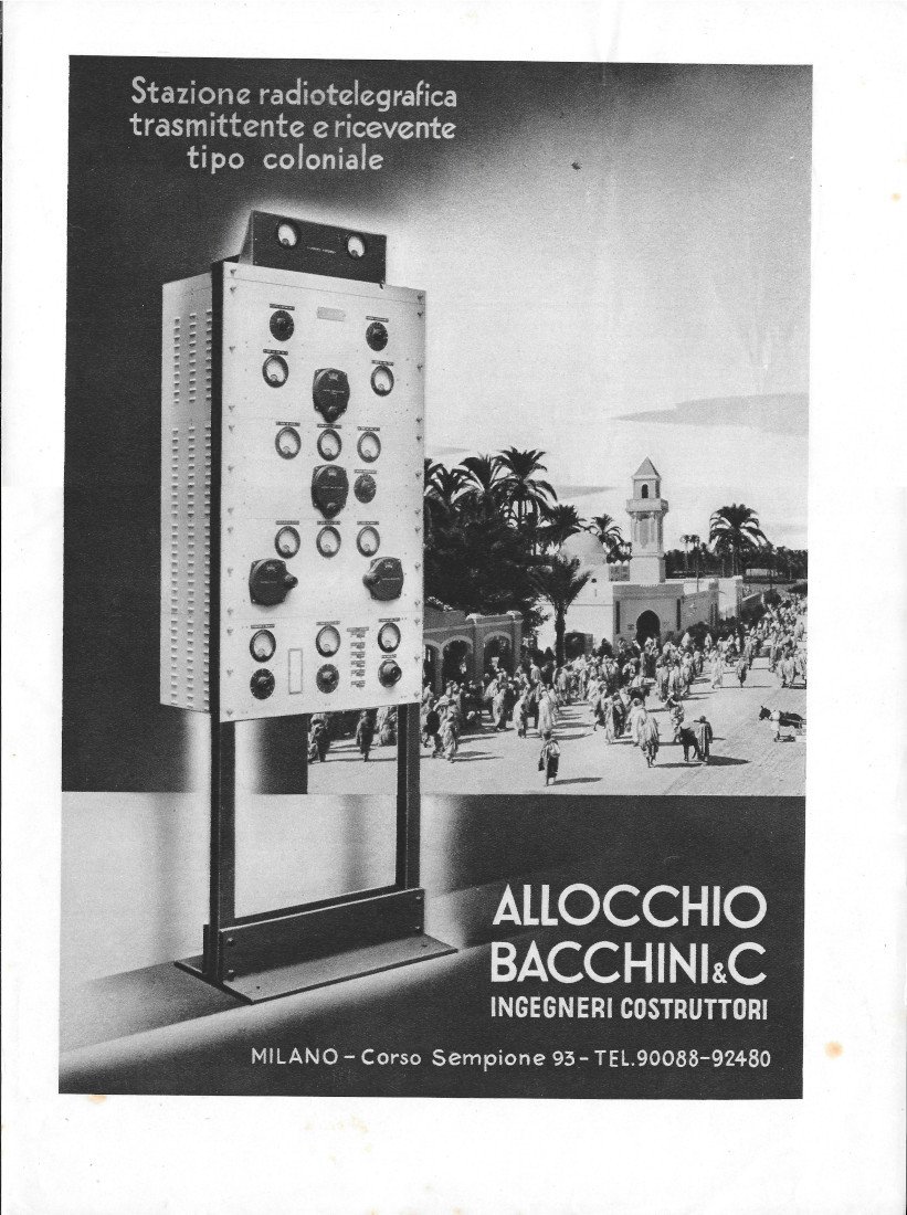Allocchio Bacchini &amp; C. Ingegneri Costruttori - Advertising 1935 | Immagine principale