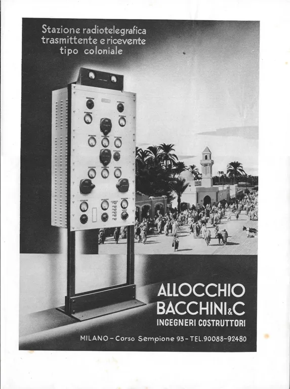 Allocchio Bacchini &amp; C. Ingegneri Costruttori - Advertising 1935