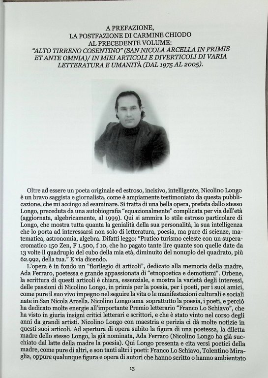 Alto Tirrento Cosentino 2^ Volume Libro Nicolino Longo Bastogi 9788855010559