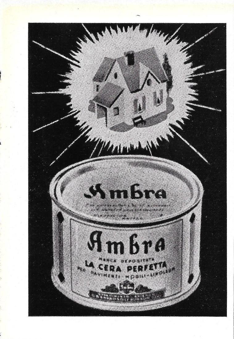 Ambra la cera perfetta. Advertising 1960 | Immagine principale