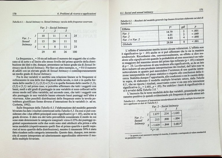 Analisi log-lineare di variabili psicosociali. Introduzione ai modelli fondamentali (Vol. …