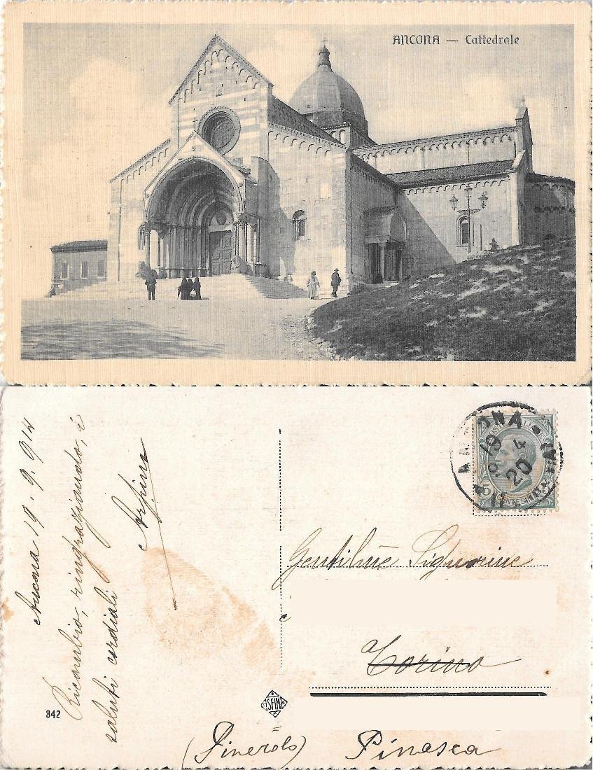 Ancona. Cattedrale. Viaggiata 1914 | Immagine principale