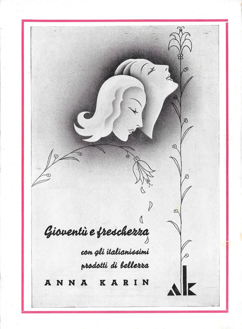 Anna Karin, Gioventù e Freschezza. Advertising 1939 | Immagine principale