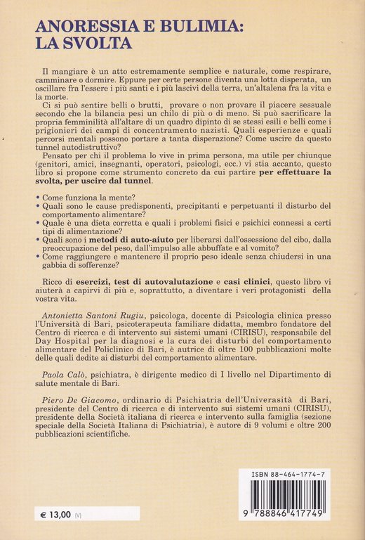 Anoressia e bulimia: la svolta. Manuale di auto-aiuto per il …