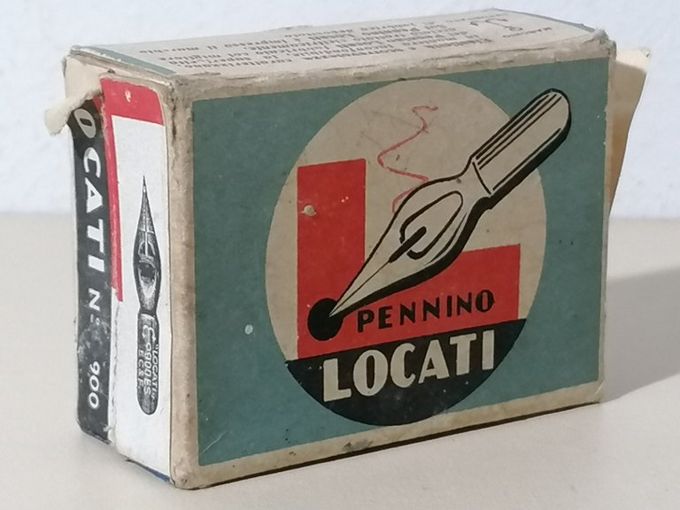 Antica Scatola Pennino Locati N^ 900 Milano Pennini Vintage Piena
