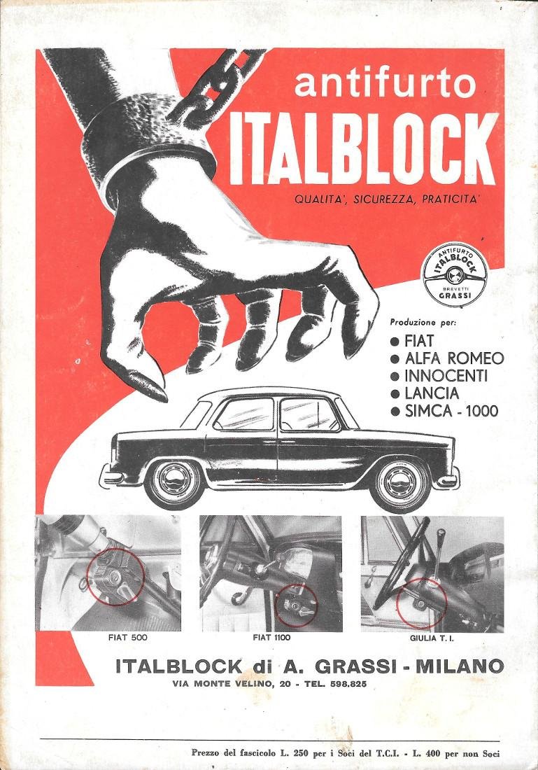 Antifurto Italblock Advertising 1964 | Immagine principale