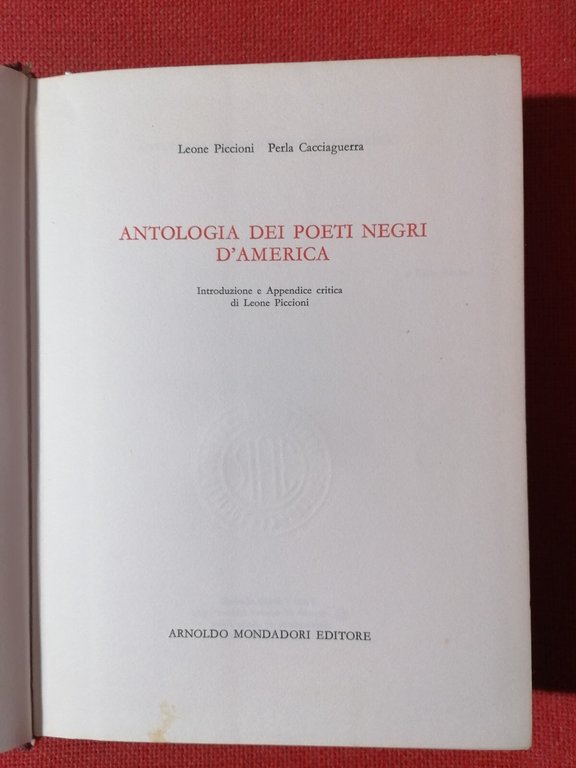 Antologia dei poeti negri d'America