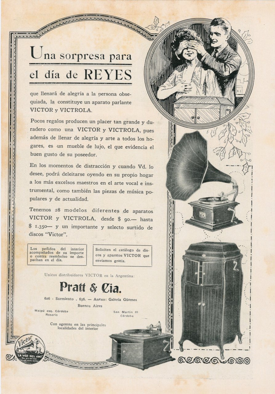 Aparado parlante Victor y Victriola. Advertising 1922 | Immagine principale