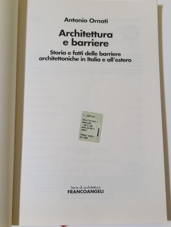 Architettura e barriere. Storia e fatti delle barriere architettoniche in …
