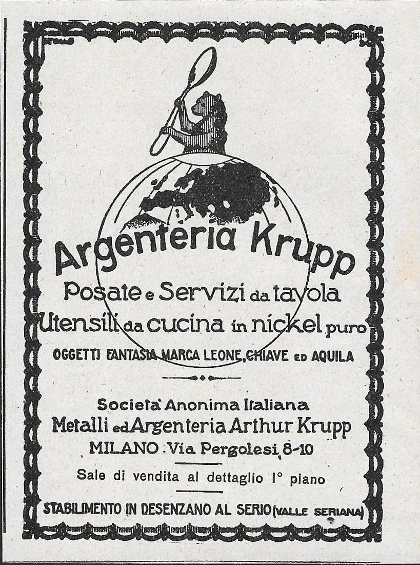 Argenteria Krupp. Advertising 1928 | Immagine principale