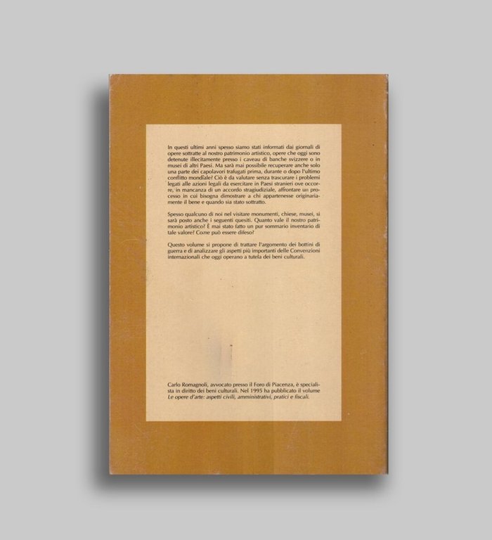 Arte e Diritto. Bottini di guerra Convenzioni internazionali