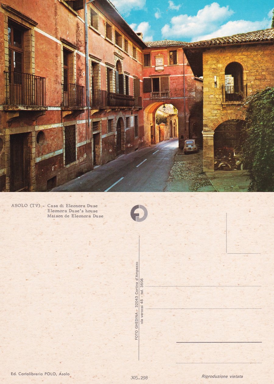Asolo (TV). Casa di Eeonora Duse. Non viaggiata | Immagine principale