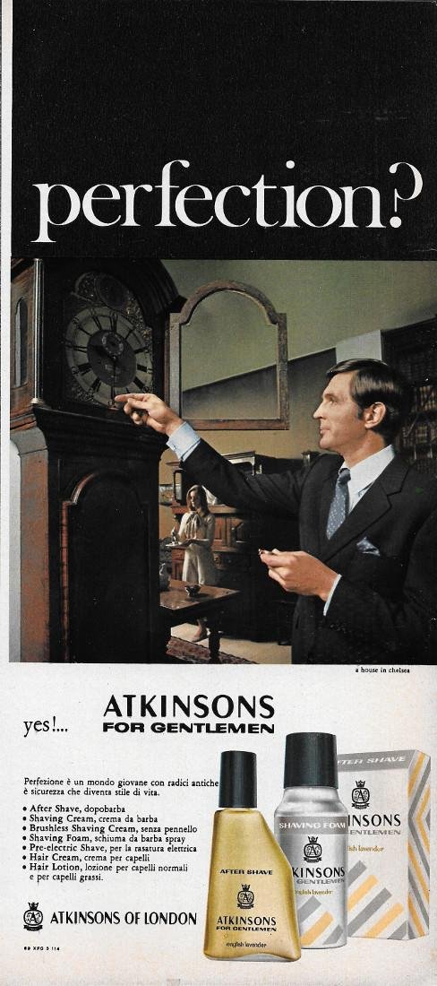 Atkinsons for gentlemen. Advertising 1969 | Immagine principale