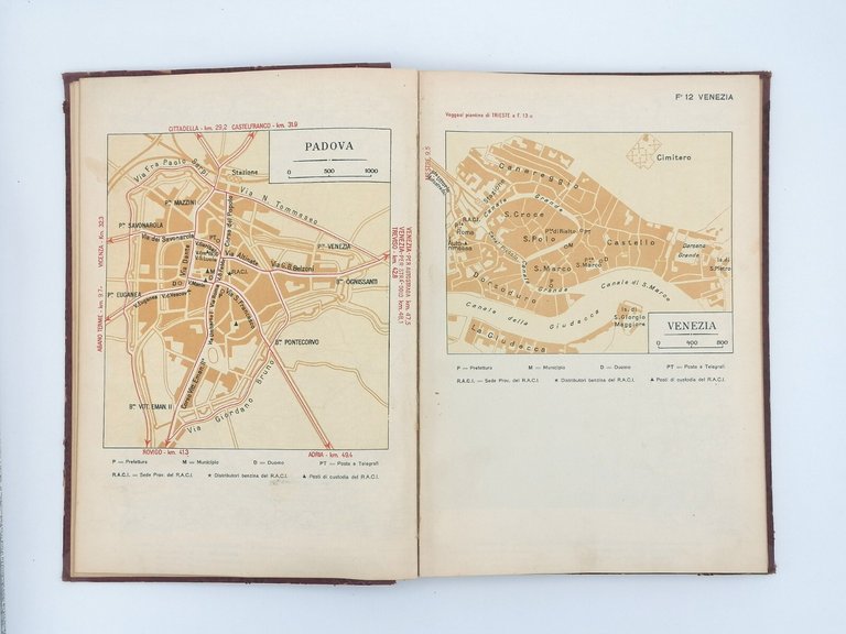 Atlante Delle Strade D'Italia 1934 Libro Reale Automobile Club Milano …