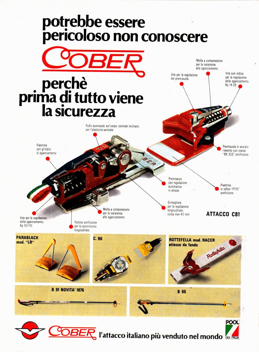 Attacchi Cober/ Scarponi San Marco. Advertising 1977 | Immagine principale