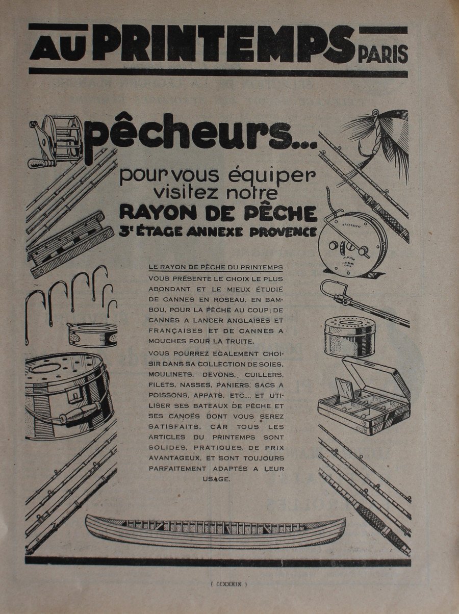 Au Printeps Paris pecheurs pour vous equiper visitez notre.... Advertising … | Immagine principale