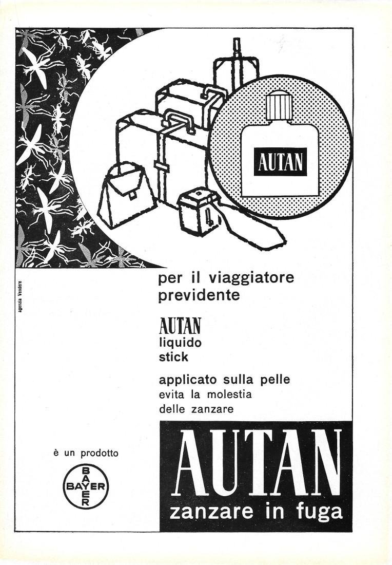 Autan, per il viaggiatore previdente. Advertising 1960 | Immagine principale