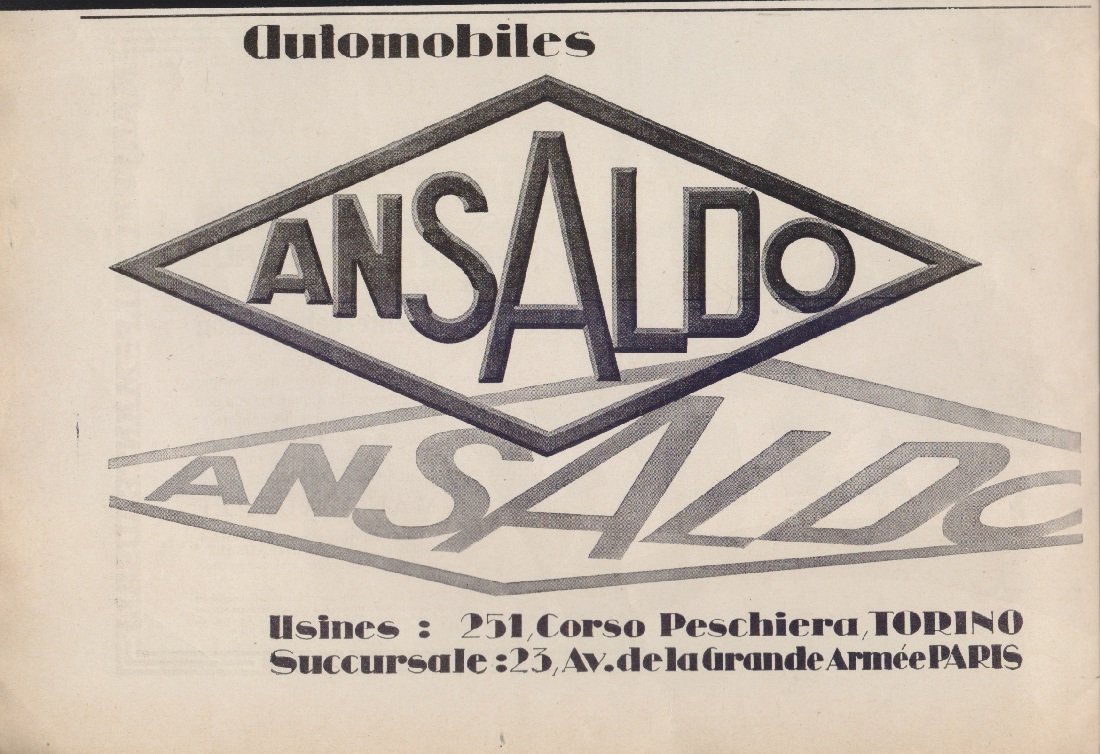 Automobiles Ansaldo. Advertising 1926 | Immagine principale