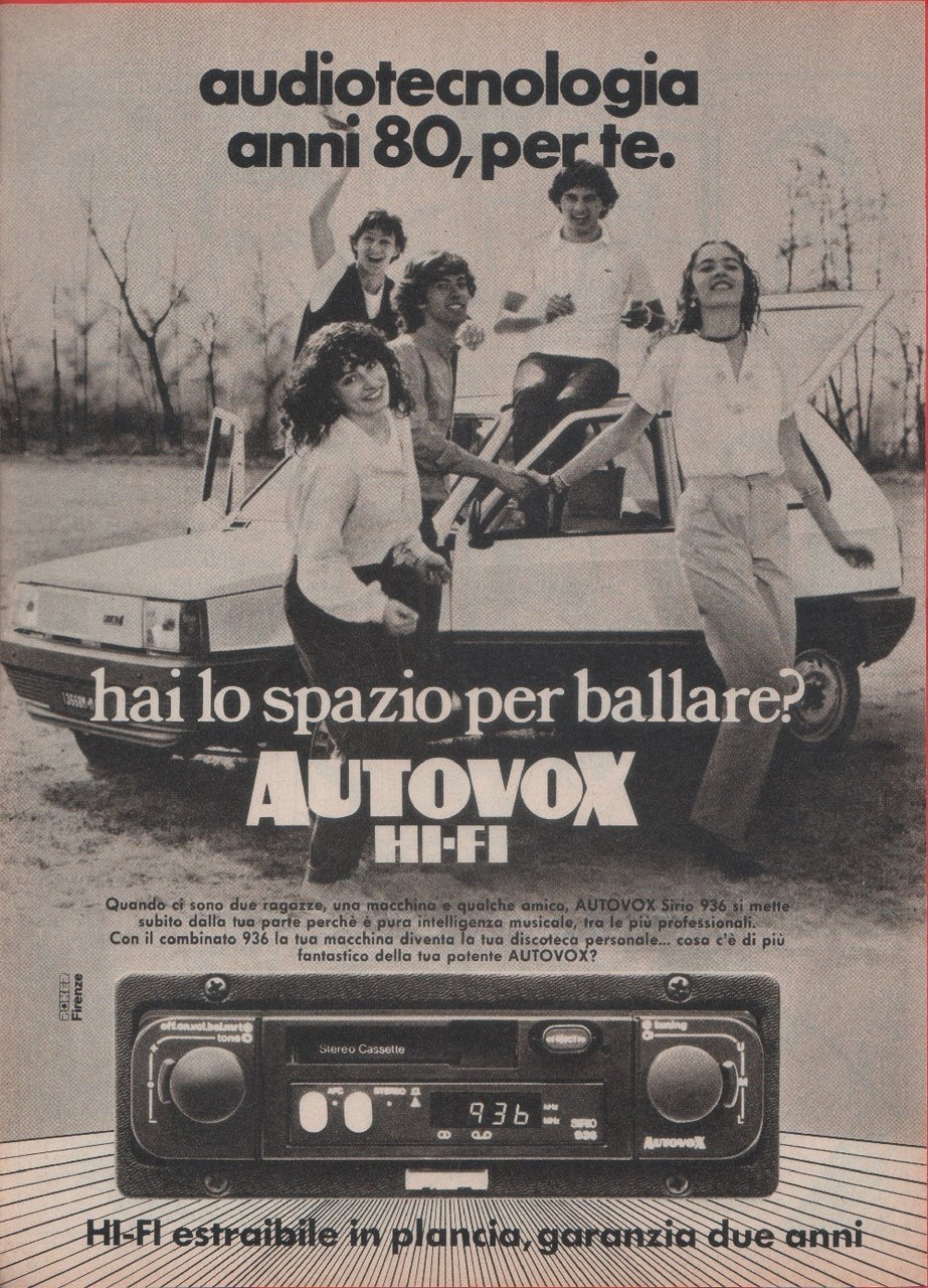 Autovox HI-FI. Advertising 1981 | Immagine principale
