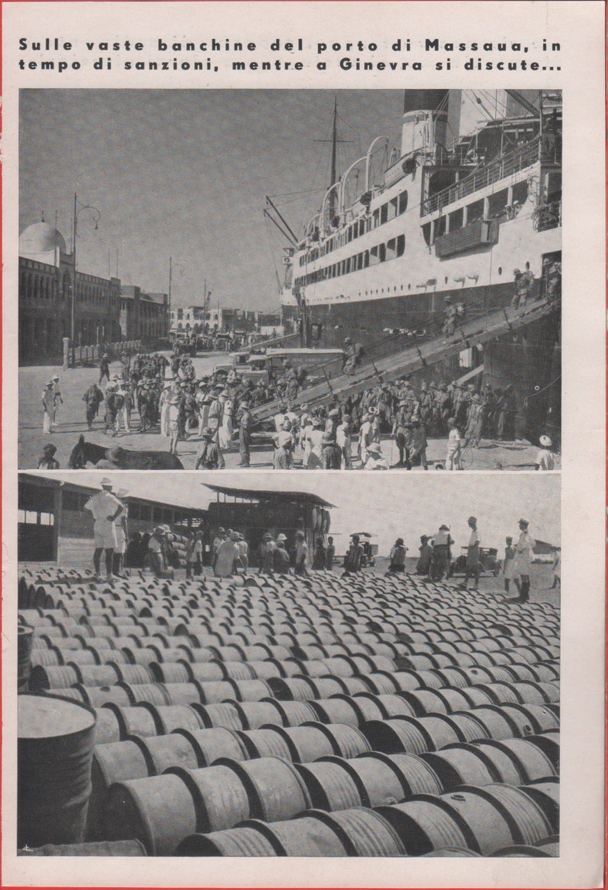 Banchine del porto di Massaua / Le nostre truppe superbe … | Immagine principale