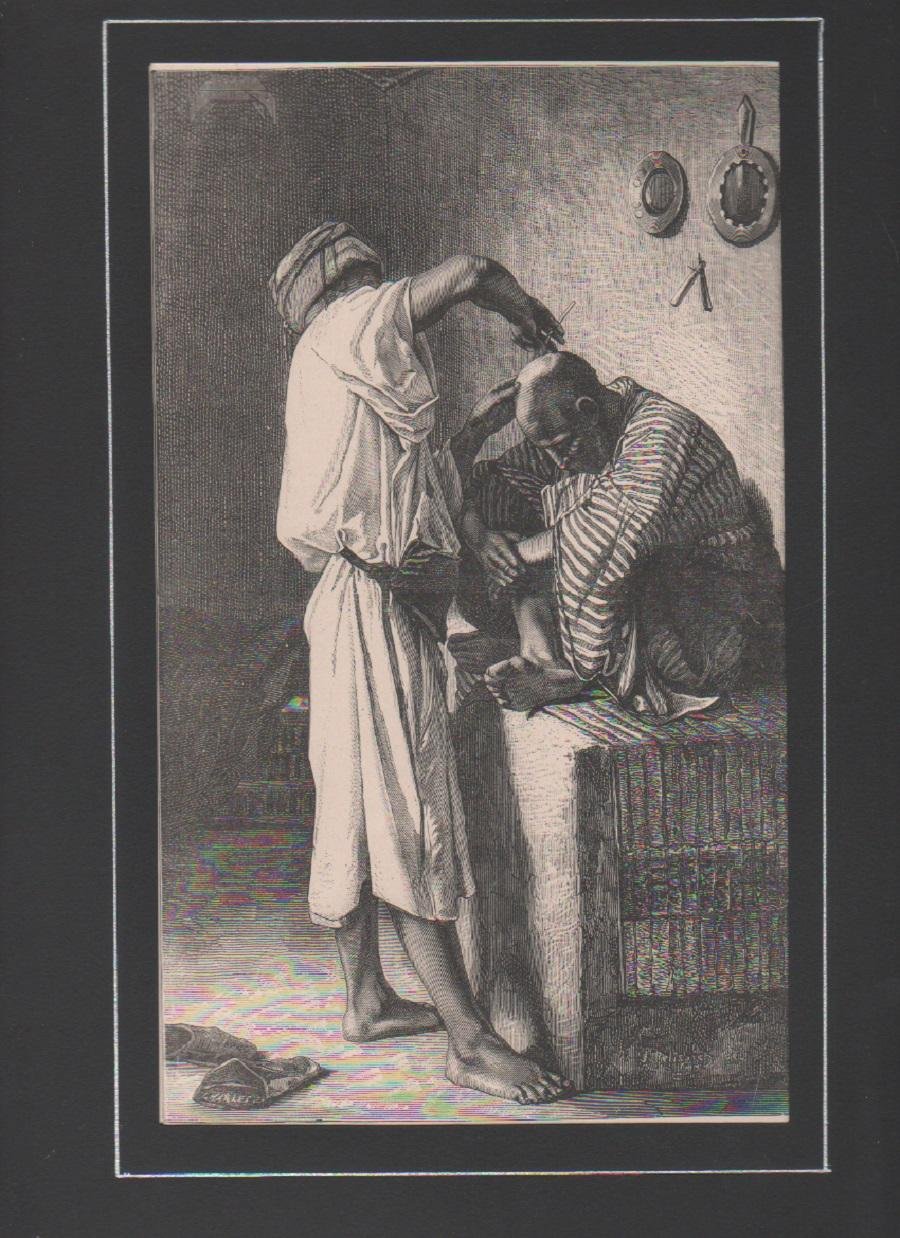 Barbiere arabo. Stampa antica | Immagine principale