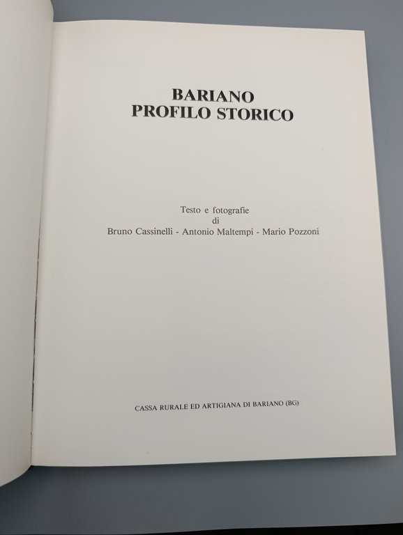 Bariano. Profilo Storico