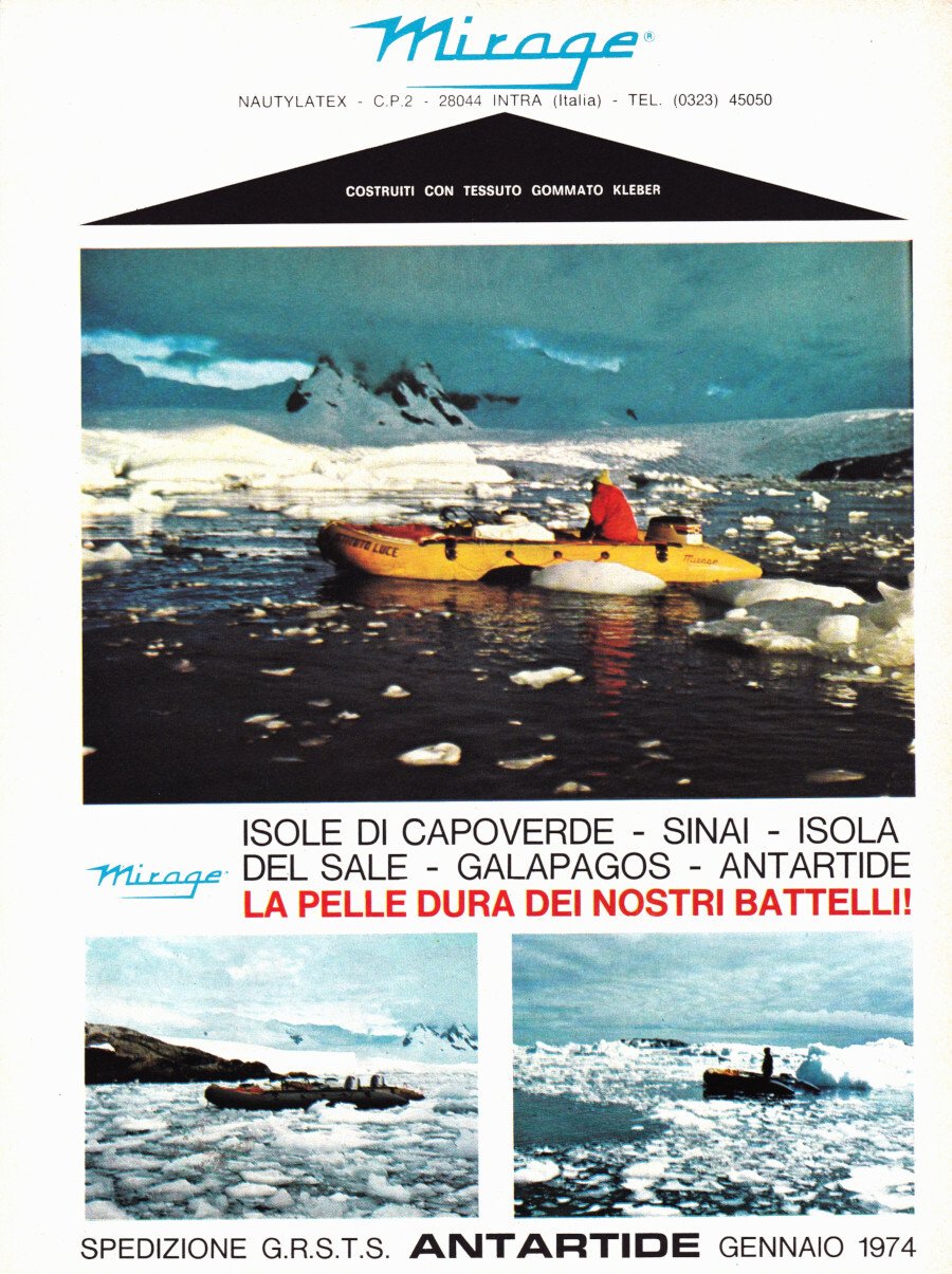 Battelli Mirage by Nautylatex/Multimare Cantiere Navale. Advertising 1974 | Immagine principale
