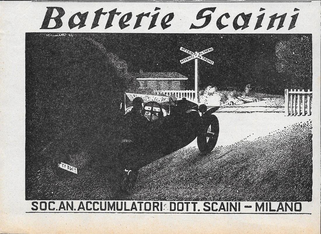 Batterie Scaini - Milano. Advertising 1928 | Immagine principale